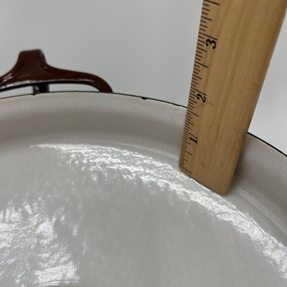 Dansk Købenstyle Vintage France Enamel Paella Pan BROWN 10 inches - Picture 5 of 10